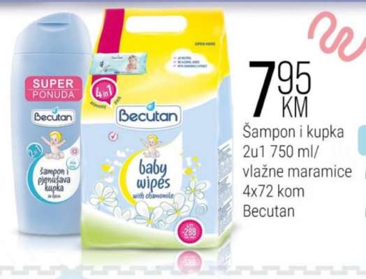 Becutan Šampon i kupka / vlažne maramice