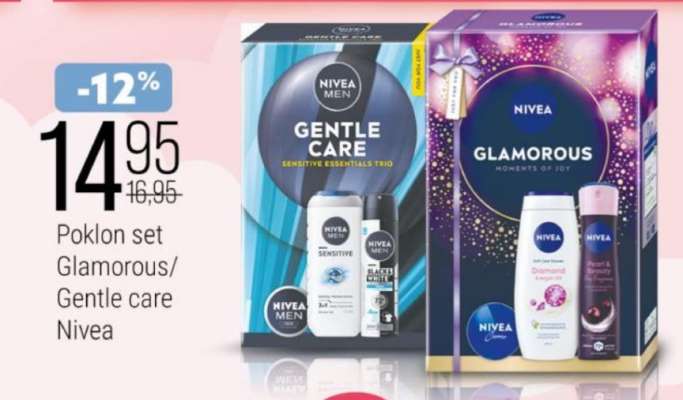 Poklon set Glamorous/Gentle care Nivea