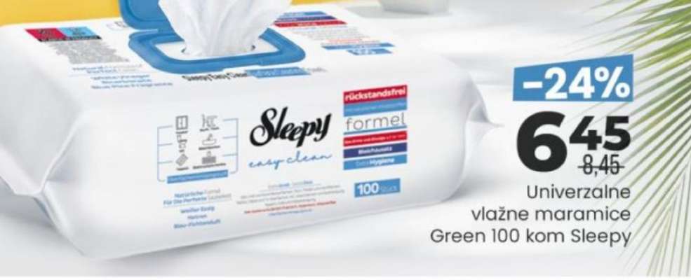 Univerzalne vlažne maramice Green 100 kom Sleepy
