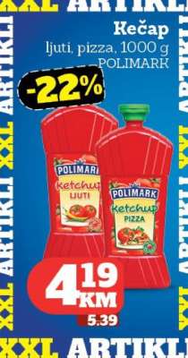 Kečap ljuti, pizza, 1000 g POLIMARK