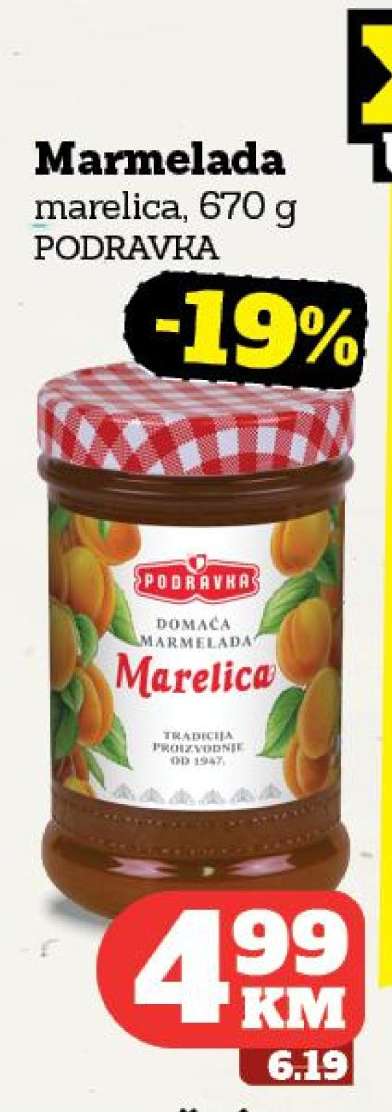 Marmelada Marelica 670 g Podravka