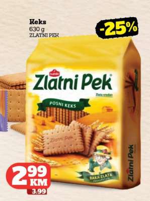 Zlatni Pek Posni Keks