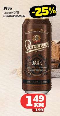 Pivo Staropramen Dark