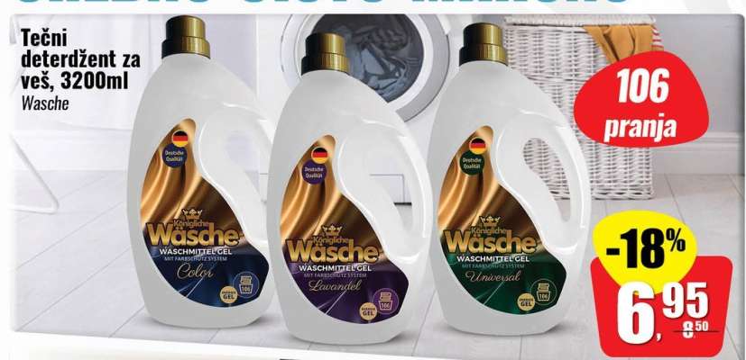 Tečni deterdžent za veš 3200ml Wasche