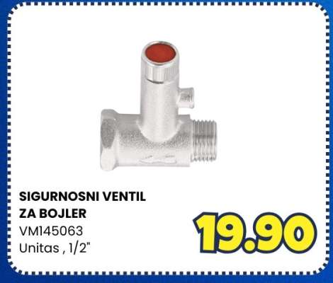 SIGURNOSNI VENTIL ZA BOJLER