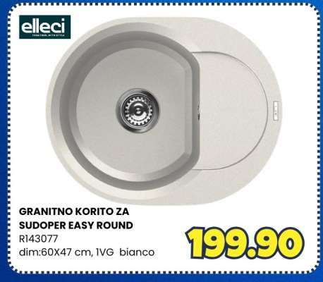 GRANITNO KORITO ZA SUDOPER EASY ROUND