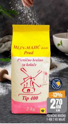 PŠENIČNO BRAŠNO T-400 2 KG MAJIĆ