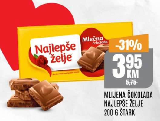 Mliječna čokolada Najlepše želje