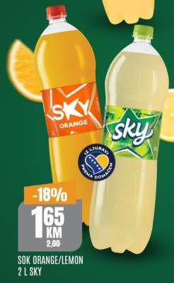 Sok Orange/Lemon 2 L Sky