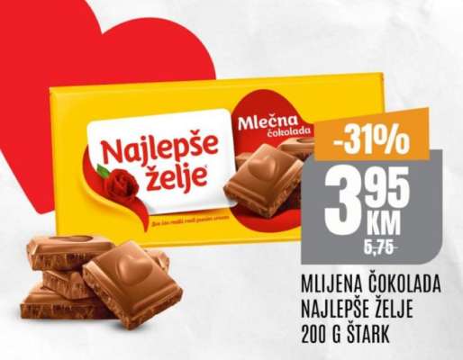 Mliječna čokolada Najlepše želje