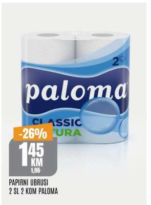 PAPIRNI UBRUSI 2 SL 2 KOM PALOMA
