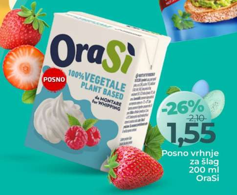 OraSi Posno vrhnje za šlag