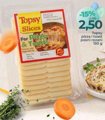 Topsy pizza i toast posni rezani
