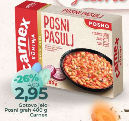 Gotovo jelo Posni grah 400 g Carnex