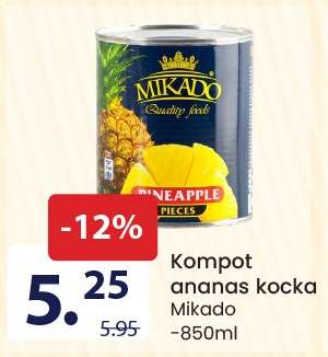 Kompot ananas kocka Mikado