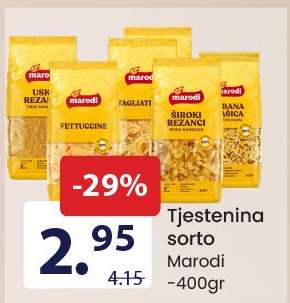 Tjestenina sorto Marodi