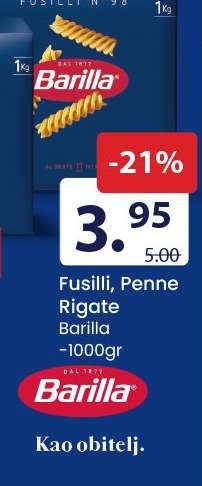 Fusilli, Penne Rigate Barilla