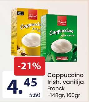 Cappuccino Irish, vanilija
