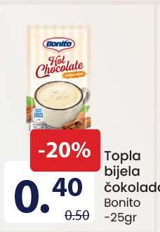 Topla bijela čokolada Bonito