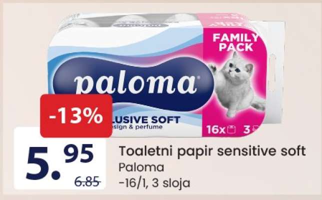 Toaletni papir sensitive soft
