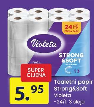 Toaletni papir Strong&Soft Violeta