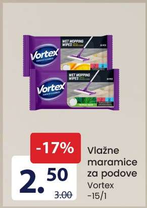 Vlažne maramice za podove Vortex