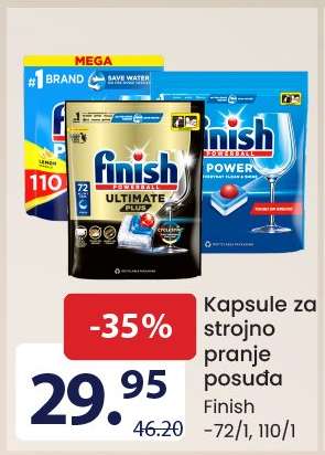 Kapsule za strojno pranje posuda Finish