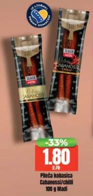 Pileća kobasica Cabanossi/chilli