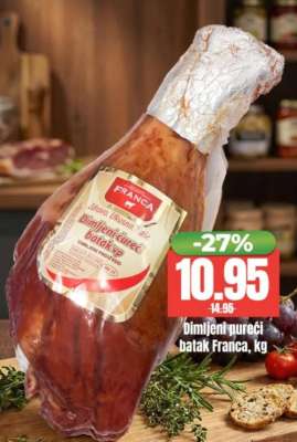 Dimljeni pureći batak Franca, kg