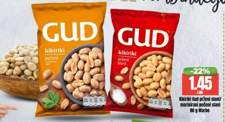 Kikiriki Gud prženi slani / marinirani pečeni slani