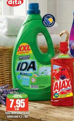 Tečni deterdžent za veš Univerzalni 4,2 L Ida