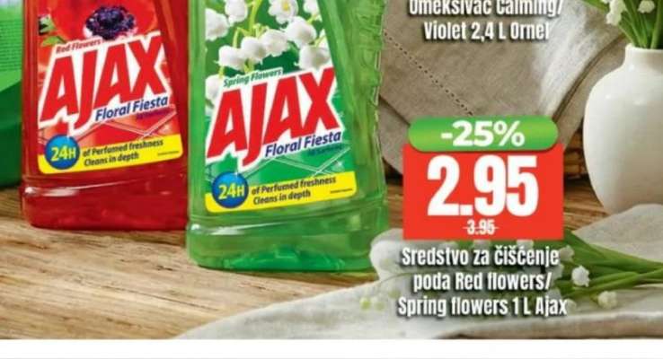 Sredstvo za čišćenje poda Red Flowers/Spring flowers 1 L Ajax