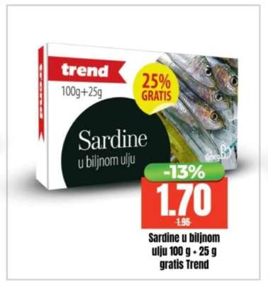 Sardine u biljnom ulju