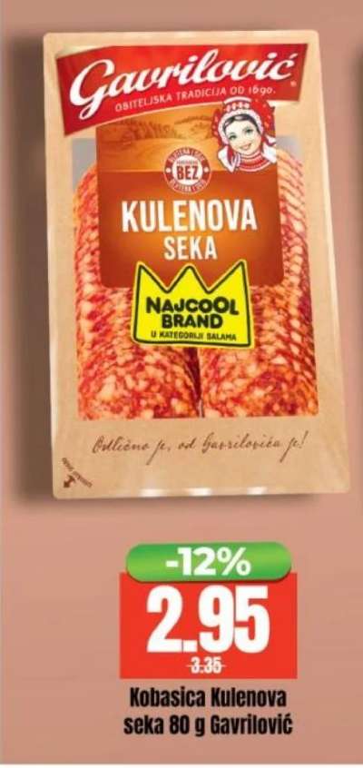 Kobasica Kulenova seka 80 g Gavrilović
