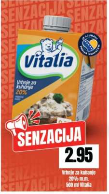 Vitalia Vrhnje za kuhanje