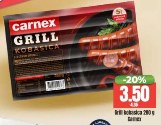Grill kobasica 280 g Carnex