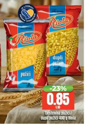 Tjestenina pužići/dupli pužići 400 g Riola