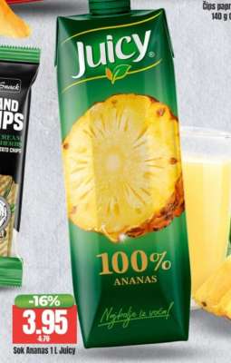 Sok Ananas 1L Juicy