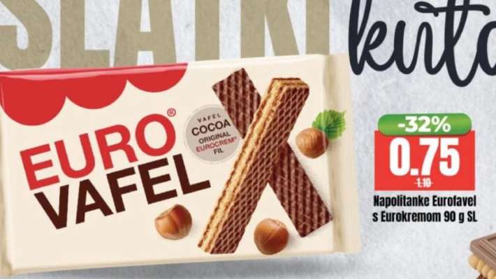 Napolitanke Eurovafel s Eurokremom