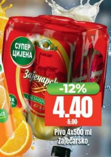 Pivo 4x500 ml Zaječarsko