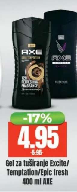 Gel za tuširanje Excite/Temptation/Epic fresh
