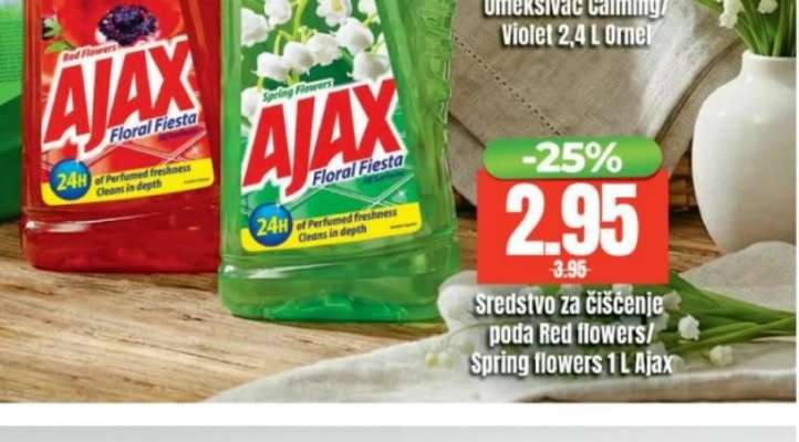 Sredstvo za čišćenje poda Red Flowers/Spring flowers 1 L Ajax