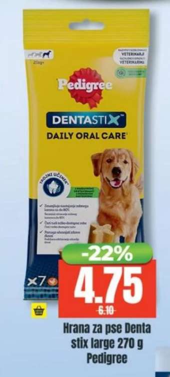 Hrana za pse Denta stix large 270 g Pedigree