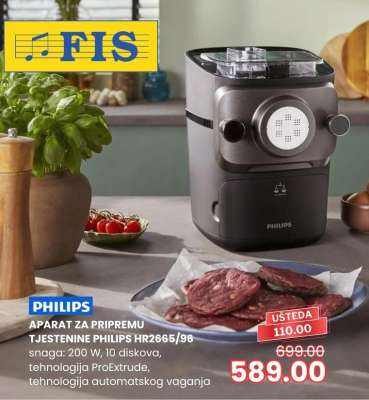PHILIPS APARAT ZA PRIPREMU TJESTENINE PHILIPS HR2665/96