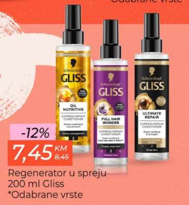 Regenerator u spreju 200 ml Gliss