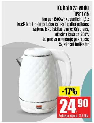 Kuhalo za vodu TPS11715
