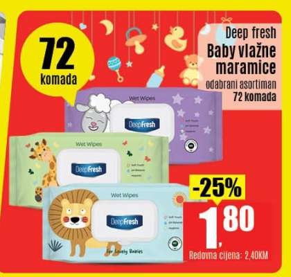 Deep fresh Baby vlažne maramice