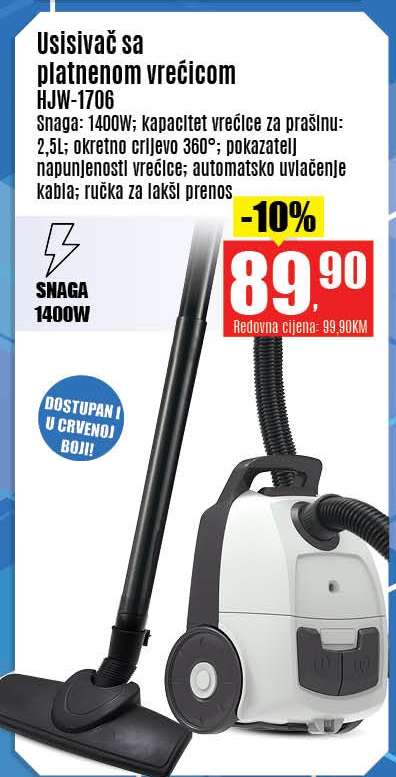 Usisivač sa platnenom vrećicom HJW-1706