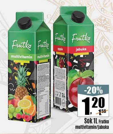 Sok 1L Frutko multivitamin/jabuka