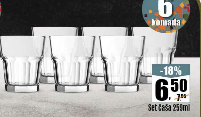 Set čaša 259ml
